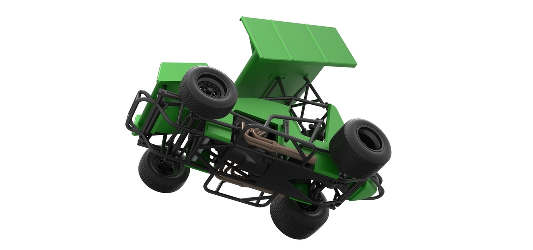 Diecast Winged Sprint car Scale 1:25 3D Print 513085