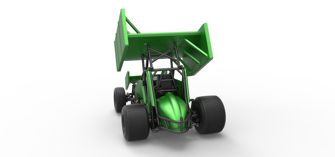 Diecast Winged Sprint car Scale 1:25 3D Print 513095