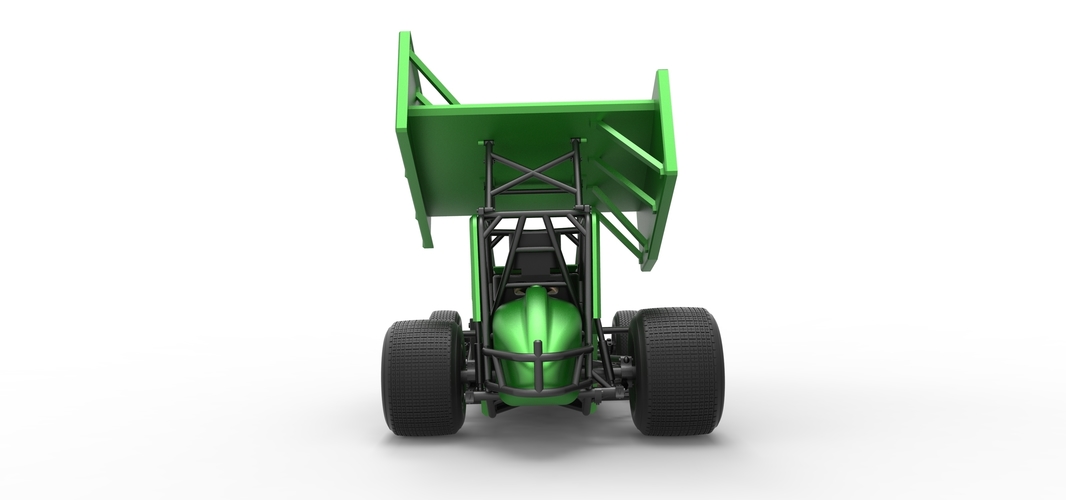 Diecast Winged Sprint car Scale 1:25 3D Print 513096