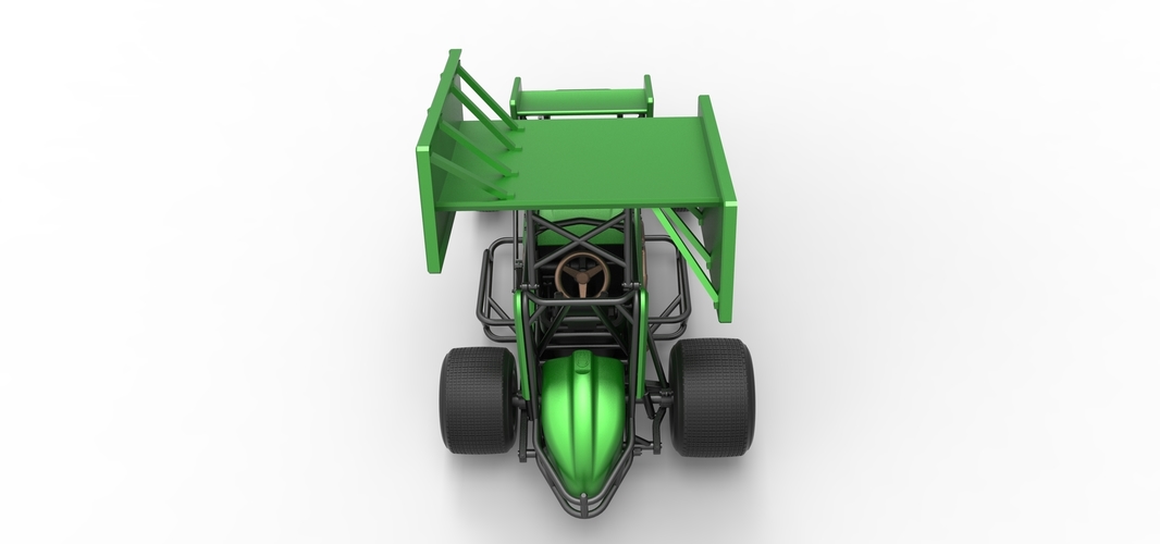 Diecast Winged Sprint car Scale 1:25 3D Print 513097