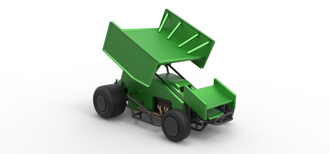 Winged Sprint car Scale 1:25 3D Print 513101