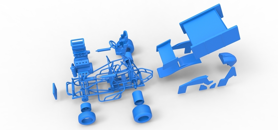 Winged Sprint car Scale 1:25 3D Print 513103