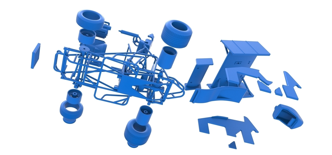 Winged Sprint car Scale 1:25 3D Print 513104