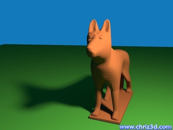 German Shepherd 3D Print 51311