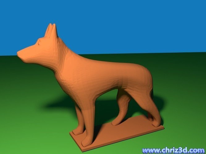 German Shepherd 3D Print 51312