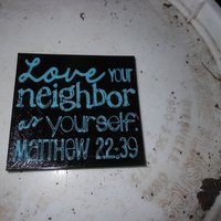 Small Love your neighbor sign 3D Printing 51331