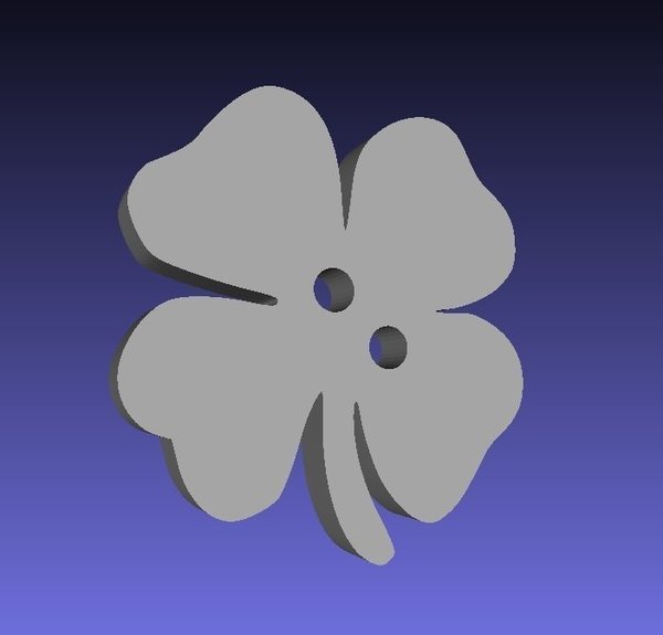 Medium MakerTree 3D: Shamrock button 3D Printing 51349