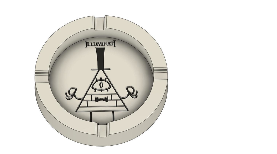 Illuminati Ashtray 3D Print 513559