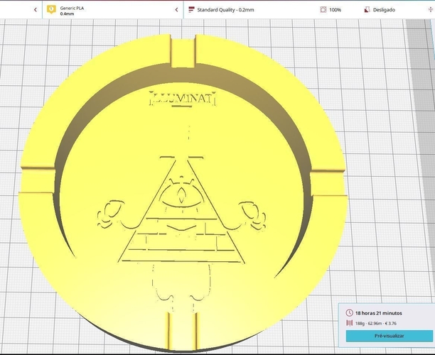 Illuminati Ashtray 3D Print 513561