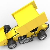 Pavement Winged Sprint car Scale 1:25 - Thumbnail 2
