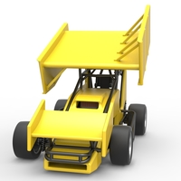 Pavement Winged Sprint car Scale 1:25 - Thumbnail 5