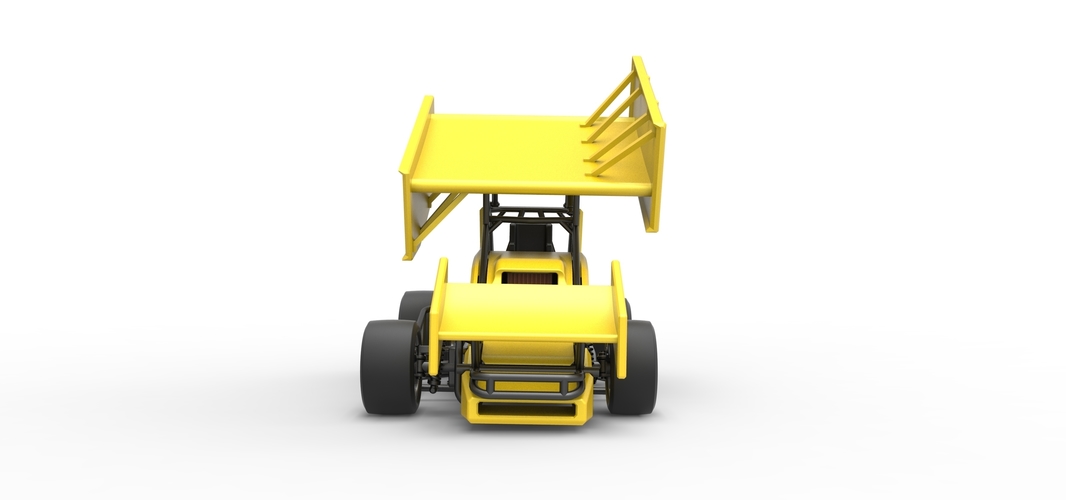 Pavement Winged Sprint car Scale 1:25 3D Print 513594