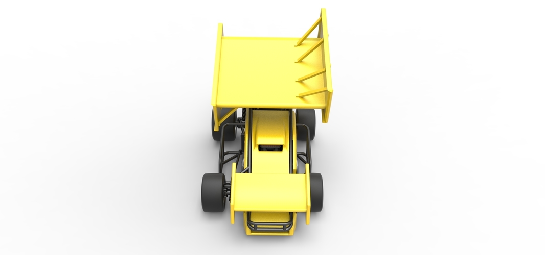 Pavement Winged Sprint car Scale 1:25 3D Print 513595