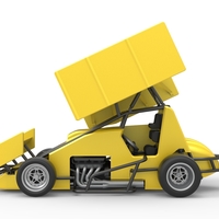 Pavement Winged Sprint car Scale 1:25 - Thumbnail 9