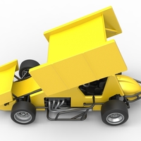 Pavement Winged Sprint car Scale 1:25 - Thumbnail 10