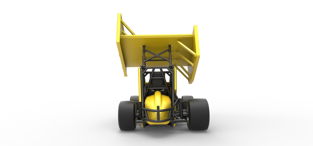 Pavement Winged Sprint car Scale 1:25 3D Print 513601