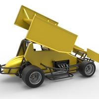 Pavement Winged Sprint car Scale 1:25 - Thumbnail 16