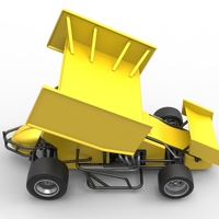 Pavement Winged Sprint car Scale 1:25 - Thumbnail 19