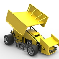 Pavement Winged Sprint car Scale 1:25 - Thumbnail 20