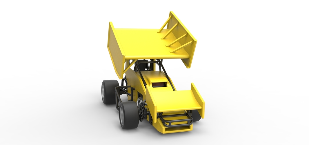 Pavement Winged Sprint car Scale 1:25 3D Print 513608