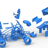 Pavement Winged Sprint car Scale 1:25 - Thumbnail 22