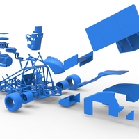 Pavement Winged Sprint car Scale 1:25 - Thumbnail 25