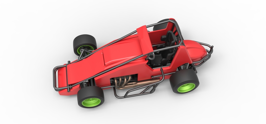 Pavement Sprint car Scale 1:25 3D Print 513731