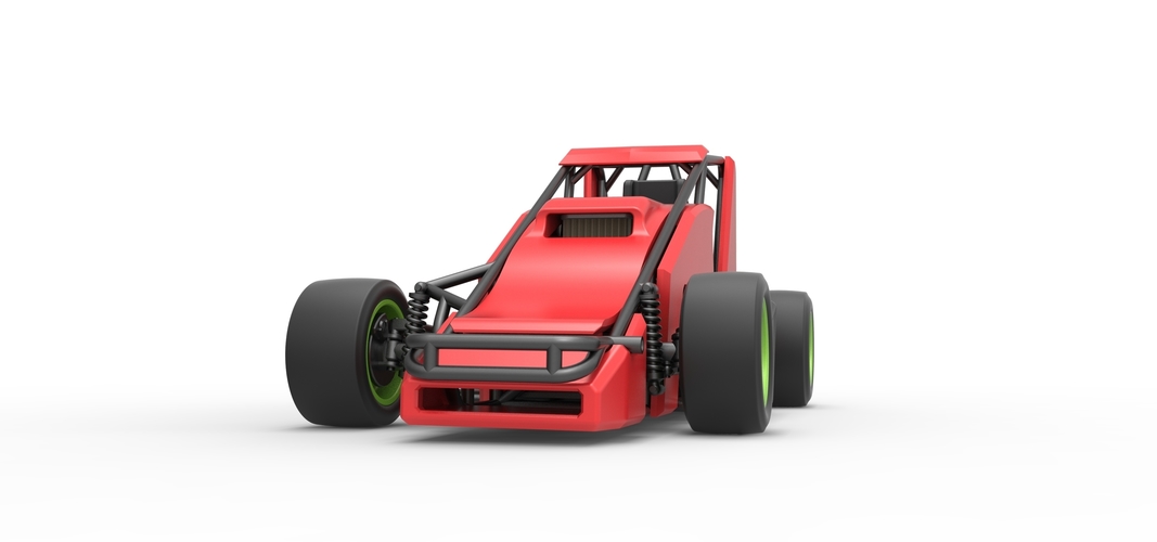 Pavement Sprint car Scale 1:25 3D Print 513733