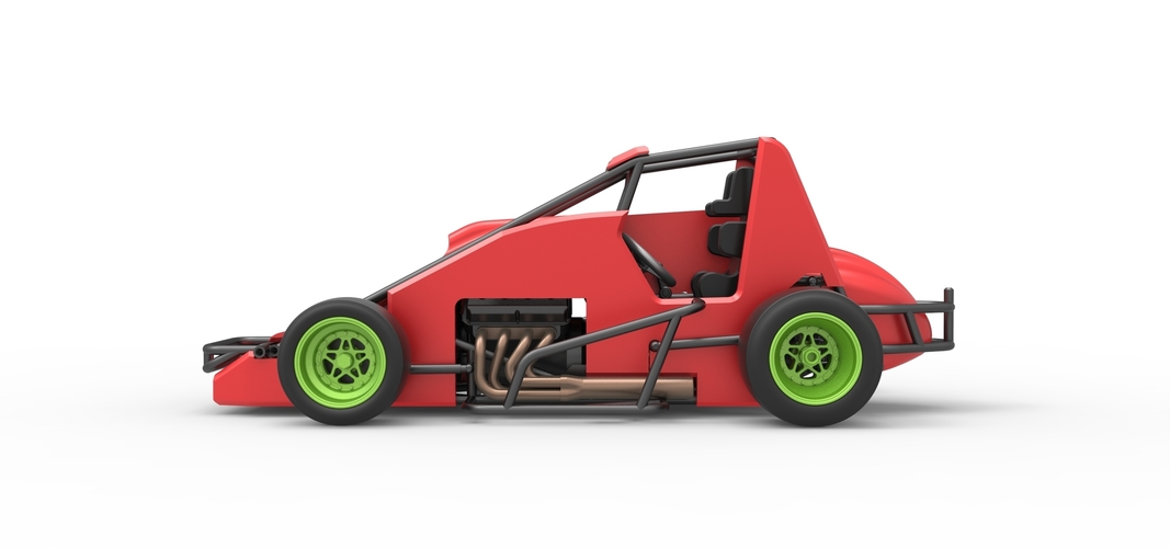 Pavement Sprint car Scale 1:25 3D Print 513735