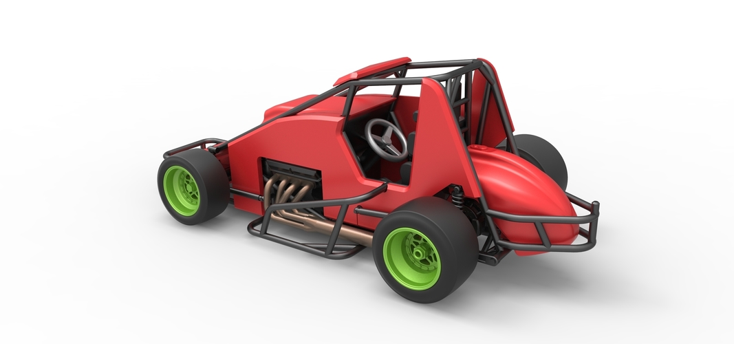 Pavement Sprint car Scale 1:25 3D Print 513738