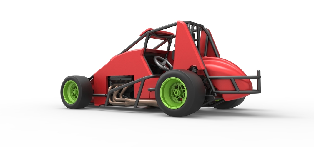 Pavement Sprint car Scale 1:25 3D Print 513739