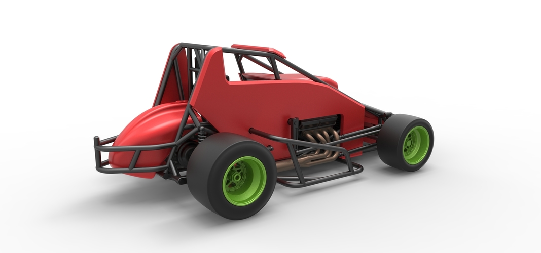 Pavement Sprint car Scale 1:25 3D Print 513742