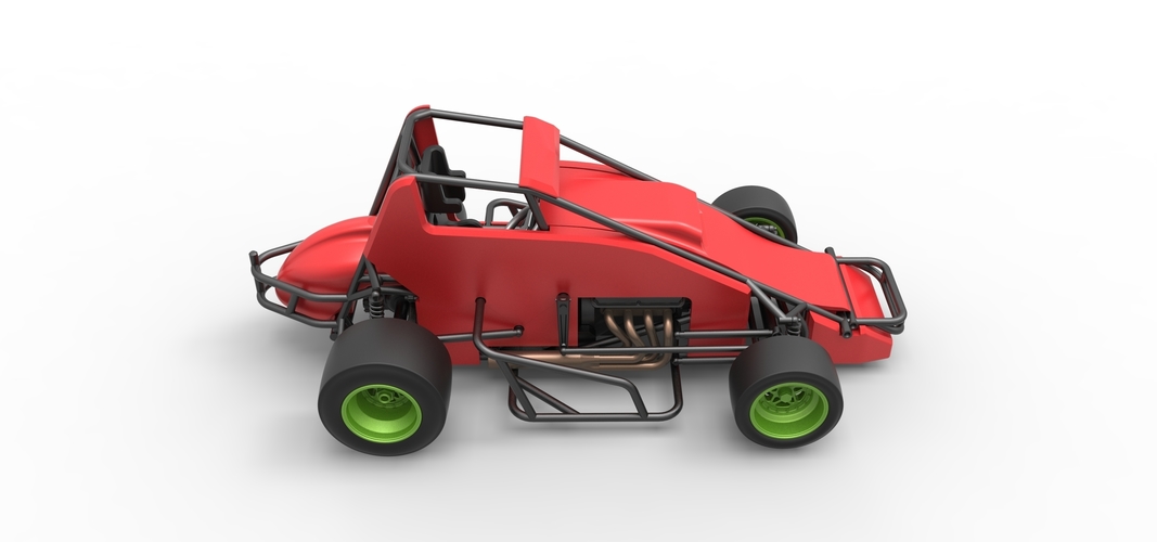 Pavement Sprint car Scale 1:25 3D Print 513743