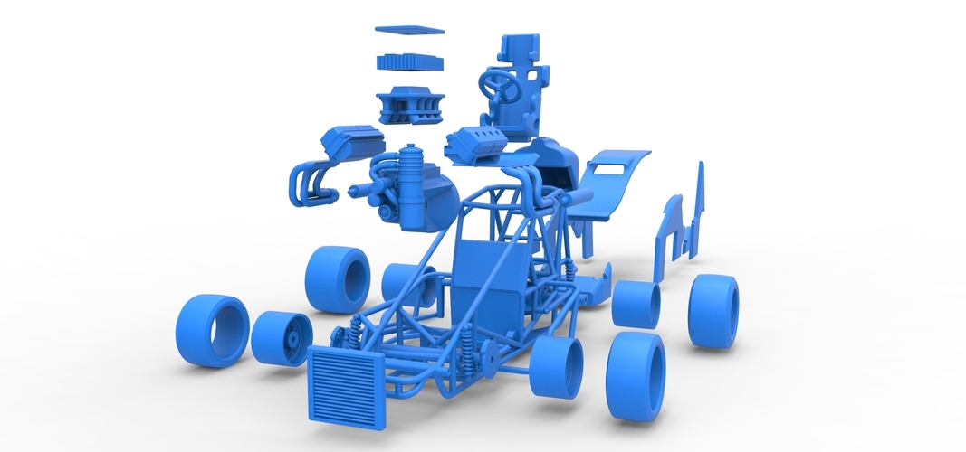 Pavement Sprint car Scale 1:25 3D Print 513747