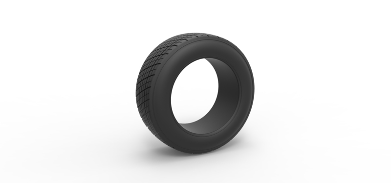 Dirt Sprint racing front tire 7 Scale 1:25