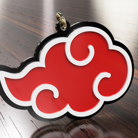 Small Naruto Akatsuki cloud earrings pendant 3D Printing 513884