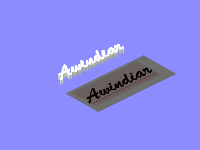 name tag Awindiar keychain