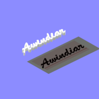 Small name tag Awindiar keychain 3D Printing 513939