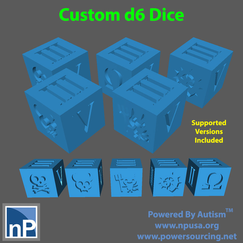 d6 Dice Variants, pack 1 3D Print 513953