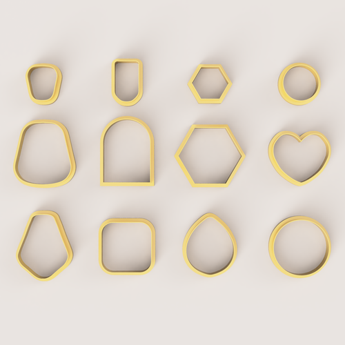 SIMPLE FORMS SET POLYMER CLAY CUTTER 3D Print 514086