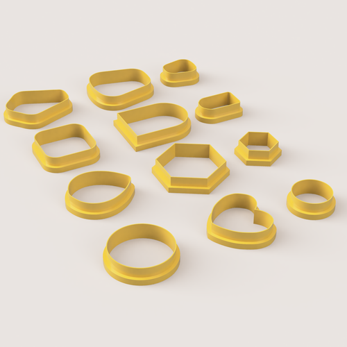 SIMPLE FORMS SET POLYMER CLAY CUTTER 3D Print 514087