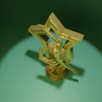 STAR TROPHY FOR GYMNASTICS OR BALLET - Thumbnail 1