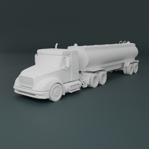 FREIGHTLINER COLUMBIA TRUCK WITH TANKER 3D Print 514496