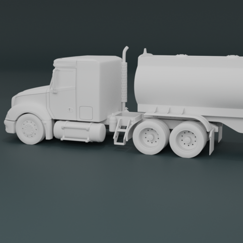 FREIGHTLINER COLUMBIA TRUCK WITH TANKER 3D Print 514497