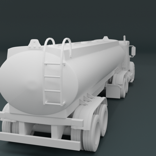 FREIGHTLINER COLUMBIA TRUCK WITH TANKER 3D Print 514498