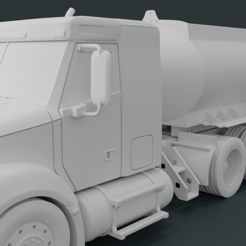 FREIGHTLINER COLUMBIA TRUCK WITH TANKER 3D Print 514500