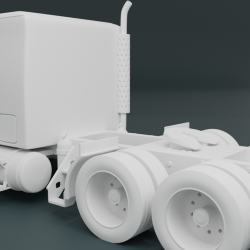 FREIGHTLINER COLUMBIA TRUCK WITH TANKER 3D Print 514502