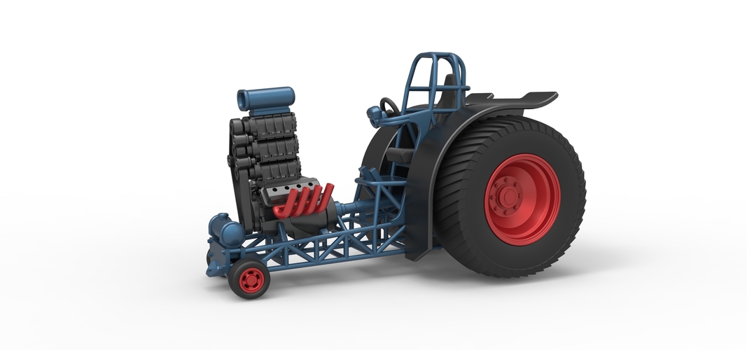 Fun short Super modified Pulling tractor V2 Scale 1:25 3D Print 514517