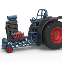 Small Fun short Super modified Pulling tractor V2 Scale 1:25 3D Printing 514517