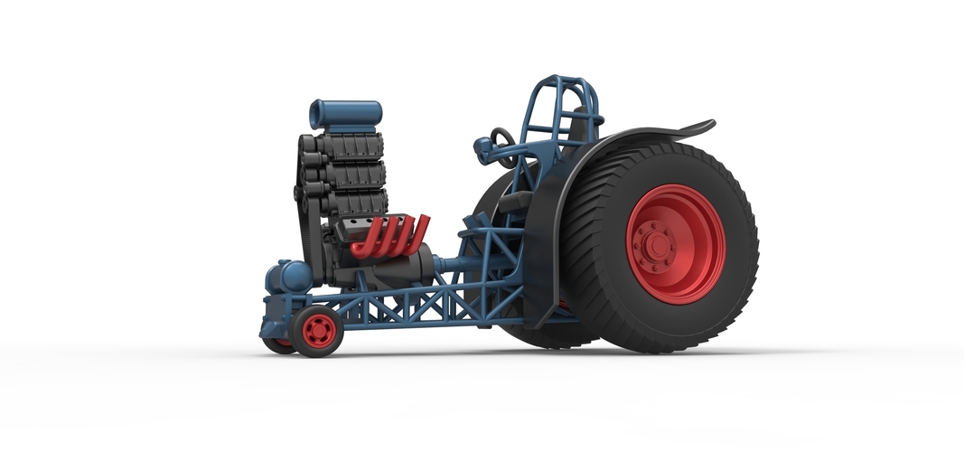 Fun short Super modified Pulling tractor V2 Scale 1:25 3D Print 514519